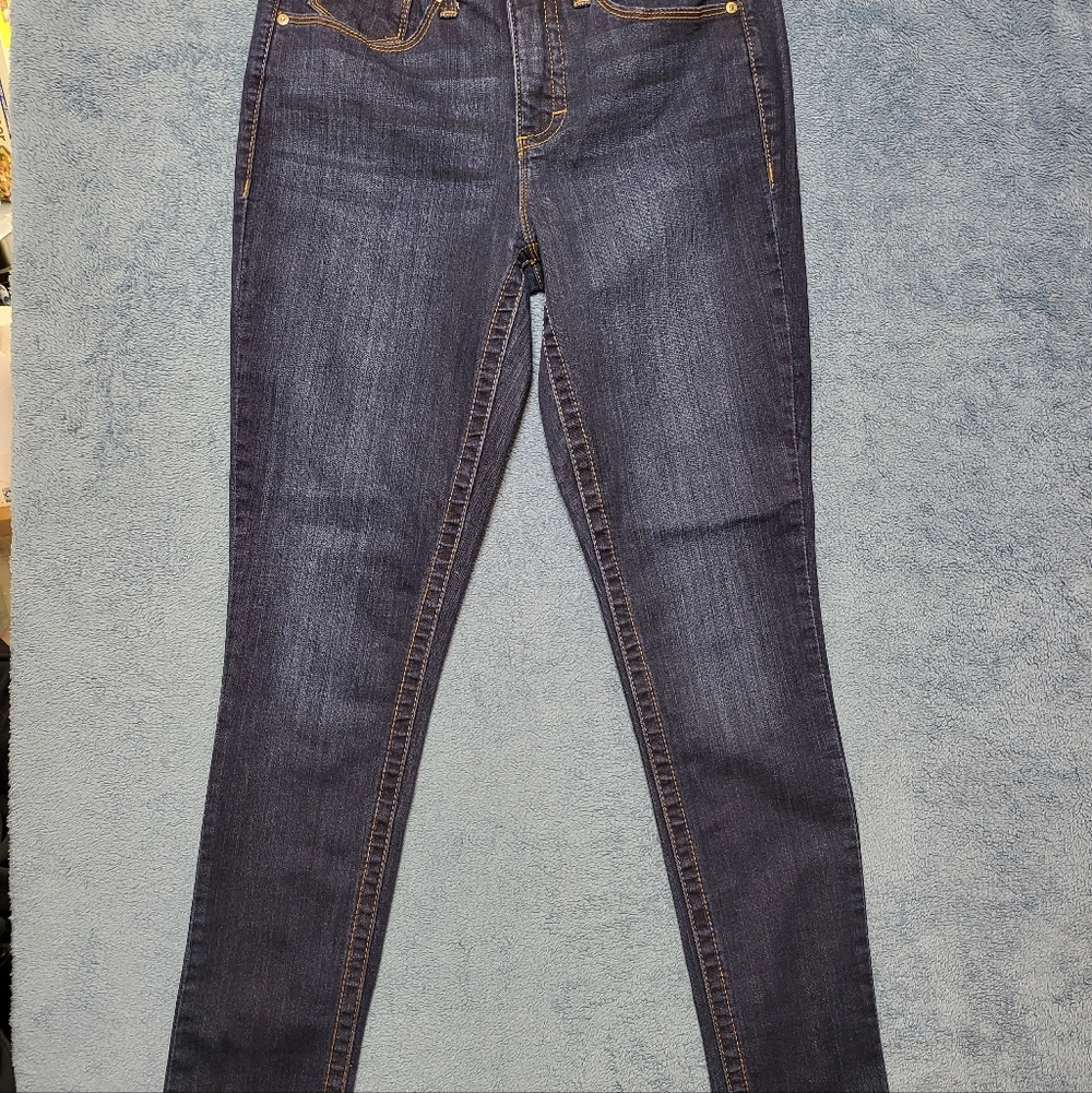 Seven7 Tummyless High Rise Skinny Women's 6 Blue Jeans Dark Wash Pants Stretch - Picture 3 of 9